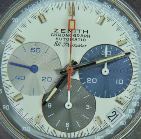 Zenith El Primero Chronograph dial and hands